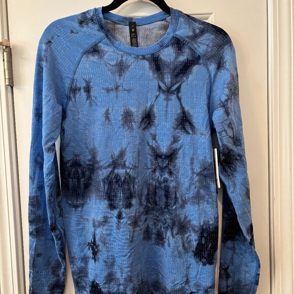 Lululemon Blue Tie Dye Long Sleeved Shirt (XS) Extra Small - Picture 1 of 5